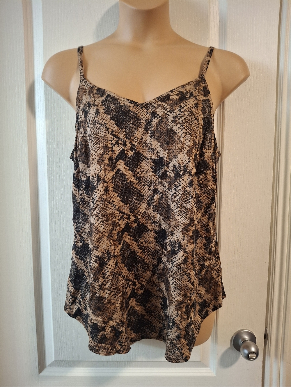 Torrid Sz 0 Women's Snake Print Spaghetti Strap Cami Top - Brown/Black